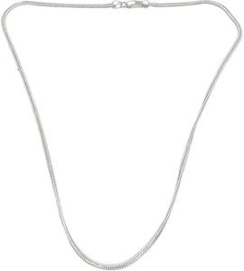 Sahiba Gems Pure Silver Neck Chain Designer Heavy Style 22 Inch