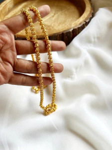 Happy Jewellery Stylish Heavy Golden Neck chain for women Chain 24 Inches Gold plated Gold plated Plated Brass Necklace Price in India Buy Happy Jewellery Stylish Heavy Golden Neck chain for women Cha...