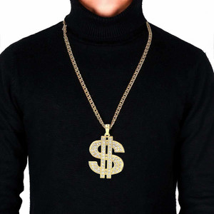 Dollar sign gold chain hot sale