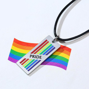 Gay pride necklace sales