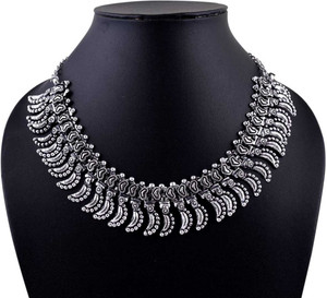 Flipkart black metal hot sale necklace