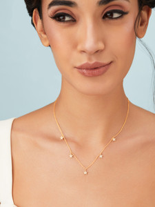Rubans 925 Silver Rubans 925 Sterling Silver Shine As A Star Chain Style Necklace. Gold plated Plated Sterling Silver Chain Price in India Buy Rubans 925 Silver Rubans 925 Sterling Silver Shine