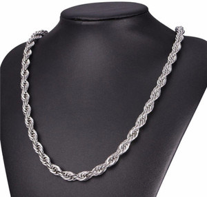 Happy Jewellery Pure Silver Plated Rope Neck Chain For Men Women
