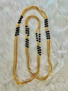 Mangalya chain designs with black beads sale