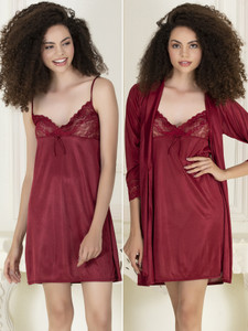 Buy Maroon Clovia Women Nighty with Robe Online at Best Prices in India Flipkart