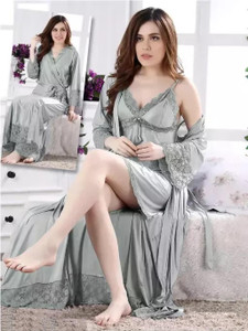 TAPA KON Women Nighty with Robe