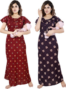ANKONA Women Maternity Nursing Nighty Buy ANKONA Women Maternity