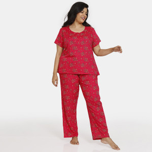 ZIVAME Women Printed Red Top Pyjama Set Price in India Buy ZIVAME Women Printed Red Top Pyjama Set at Flipkart Top Pyjama Set