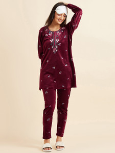 Sweet dreams velvet night suits hot sale