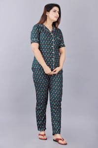 MintMarie Women Printed Blue Night Suit Set Price in India Buy MintMarie Women Printed Blue Night Suit Set at Flipkart Night Suit Set