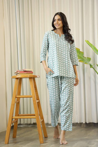 Sanskrutihomes Women Printed Green Night Suit Set Price in India Buy Sanskrutihomes Women Printed Green Night Suit Set at Flipkart Night Suit