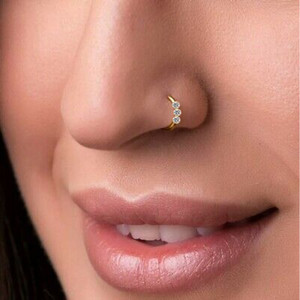 GoldNera Gold plated Plated Brass Metal Nose Stud Price in India