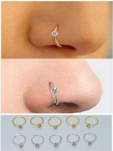 One stone nose ring best sale