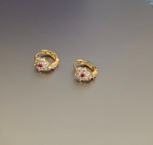 Maan Small Gold Bali Earrings Gold plated Plated Brass Nose Ring