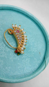Bhagwati jewels art Gold plated Plated Alloy Nose Stud Price in