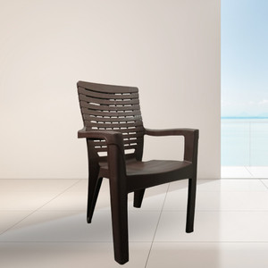 RAAVI Simba Plastic Arm Chair Sturdy Matte Finish Chair for Dining