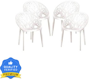 Nilkamal CRYSTAL PP WHITE 04 Plastic Outdoor Chair Price in India
