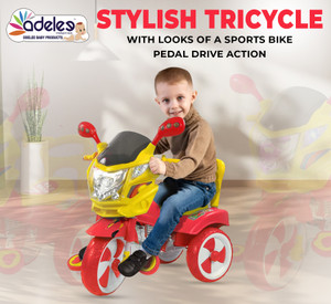 ODELEE Stylish Baby Pedal Tricycle Bike Ride on With Light Music For Kids 2To5 Years Stylish Baby Pedal Tricycle Bike Ride on With Light Music For Kids 2To5 Years
