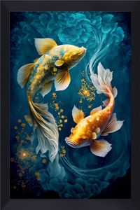 Gita Govinda Vastu Fish glossy Digital Reprint 13.5 inch x 9.5 inch Painting