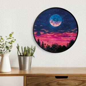 Moon canvas deals painting