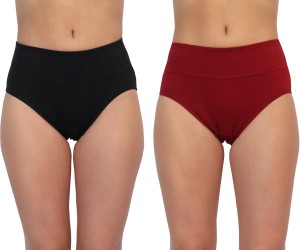 Glamoras Women Hipster Black, Maroon Panty - Buy Glamoras Women Hipster  Black, Maroon Panty Online at Best Prices in India