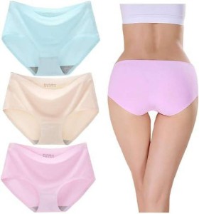 Women's Seamless Mid-Rise Panties No Show Laser Cut Hipster