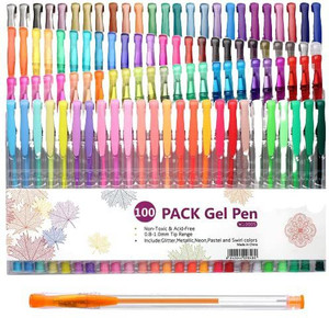 Levin 100 unique color Glitter gel pen set Crafting Doodling