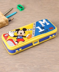 IDYD Pencil Box for Kids With Pencil, Eraser and Sharpener  Cartoon Art Plastic Pencil Box 