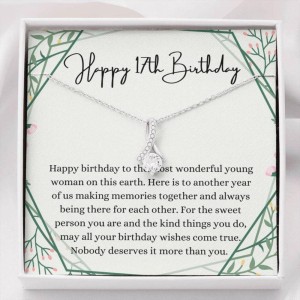 Anavia 17th Birthday Gifts for Girls, 925 Sterling Silver 17 Beads Necklace Gift for 17 Year Old Girl, 17th Birthday Gift Ideas for Daughter, Women's