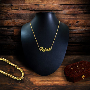 BRANDLINE Rajesh Name Pendant With Chain Brass Price in India