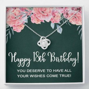Buy 18th Birthday Gift Girl for Her, 18th Birthday Necklace Jewelry, Gifts  for 18 Year Old Girl, 18 Birthday, Personalised Gift, Sterling Silver  Online in India 