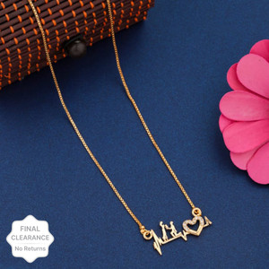PRIYANKA JEWELS CHAINPENDANT LOCKET Gold plated Cubic Zirconia