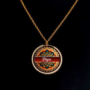 Diya name shop pendant