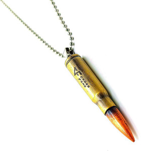 Dynamic Retail Global Bullet Pendant Necklace with Chain for Men