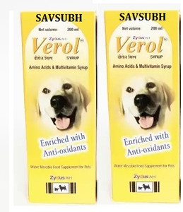 SAVSUBH Verol Amino Acids Multivitamin Syrup for Dogs and Cats