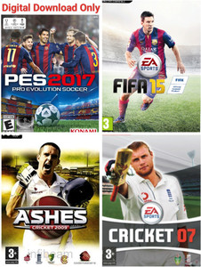 2Cap PES 17, FIFA 15, Cricket 2007 & Ashes 2009 Pc Game Link Combo.