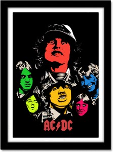 AC DC Rock band Black Frame Poster for Room & Office Home Decoration(10x13  inch,Framed) Paper Print - Music posters in India - Buy art, film, design,  movie, music, nature and educational paintings/wallpapers