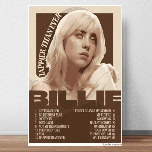 Billie Eilish 'LV' Tattooed Poster – Posters Plug