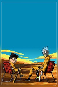 Canvas Pictures 60 x 90 cm Unframed Rick and Morty Breaking Bad