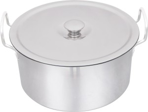 MAA PADMAWATI STEELS Utensils Products Magnet Stainless Steel Cook and Serve Casserole/Biryani Pot Pot 28 cm diameter 7 L capacity with Lid