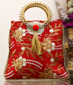 Red color handbags on sale