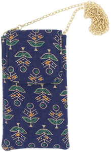Tickles Designer Fabric One Side Shoulder Chain Mobile Pouch with Waist Clip for Women Mobile Pouch Navy Blue Price in India Flipkart