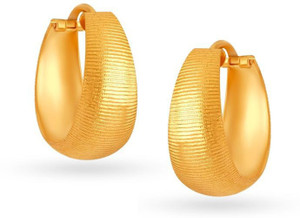 Mia by Tanishq Yellow Gold 22kt Hoop Earring Price in India Buy