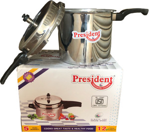 President 12 L Outer Lid Pressure Cooker Price in India Buy President 12 L Outer Lid Pressure Cooker online at Flipkart