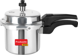 Prashanthi Ganga 2 Litres Premium Aluminium Pressure Cooker 5 years warranty ISI Certified 2 L Outer Lid Pressure Cooker Price in India Buy Prashanthi Ganga 2 Litres Premium Aluminium Pressure Cooker