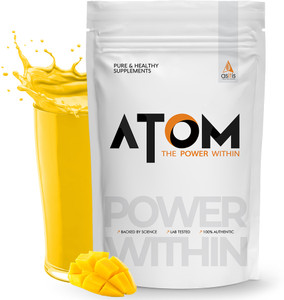 AS-IT-IS Nutrition Atom Whey Protein 1kg with Digestive Enzymes | 27g protein | Whey Protein