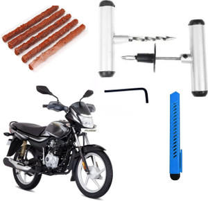 DheVan Tubeless Tyre Puncture Repair Kit with Solid Metal Handle