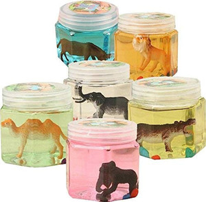 AncientKart Crystal Slime with Animal figures set of 6 Multicolor