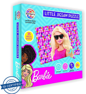 BARBIE LITTLE JIGSAW PUZZLE 35 PIECES FOR GIRLS. DEVELOPS HAND EYE