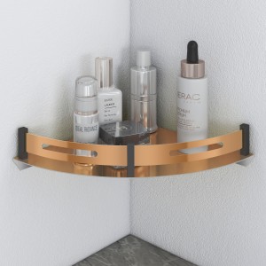 Rose Gold Corner Bath Shelf  Corner bath, Bath shelf, Black and